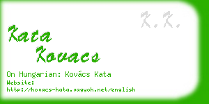 kata kovacs business card